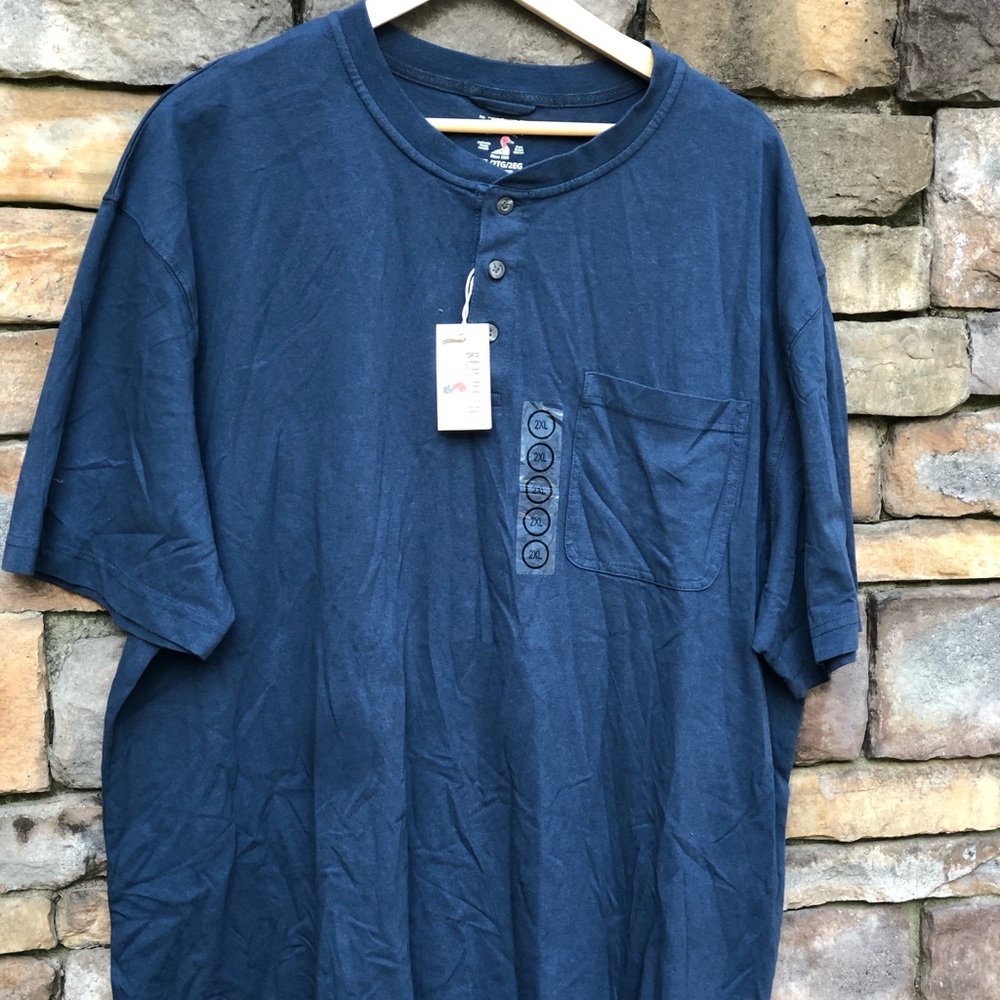 Redhead cadet blue 2xl men’s Henley shirt